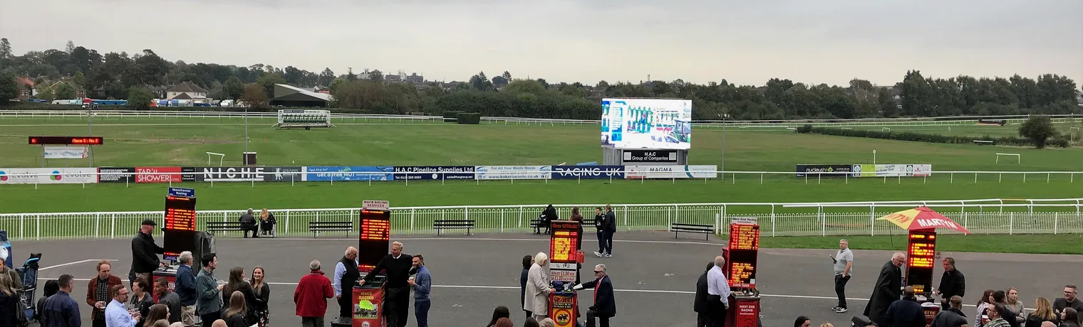 The betting ring at Leicester the same prices, priced by hand