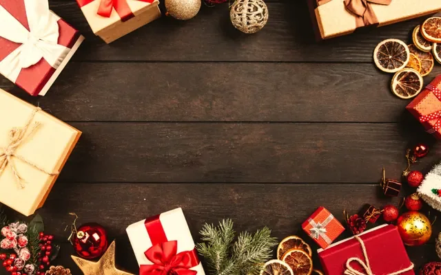 Wrapped gift boxes