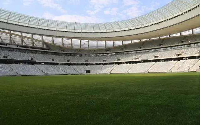 Empty football stadium
