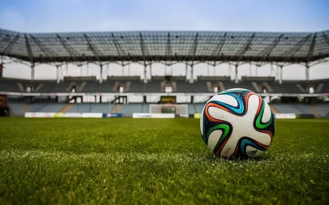 Football in a stadium
